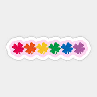 Rainbow Clover Sticker